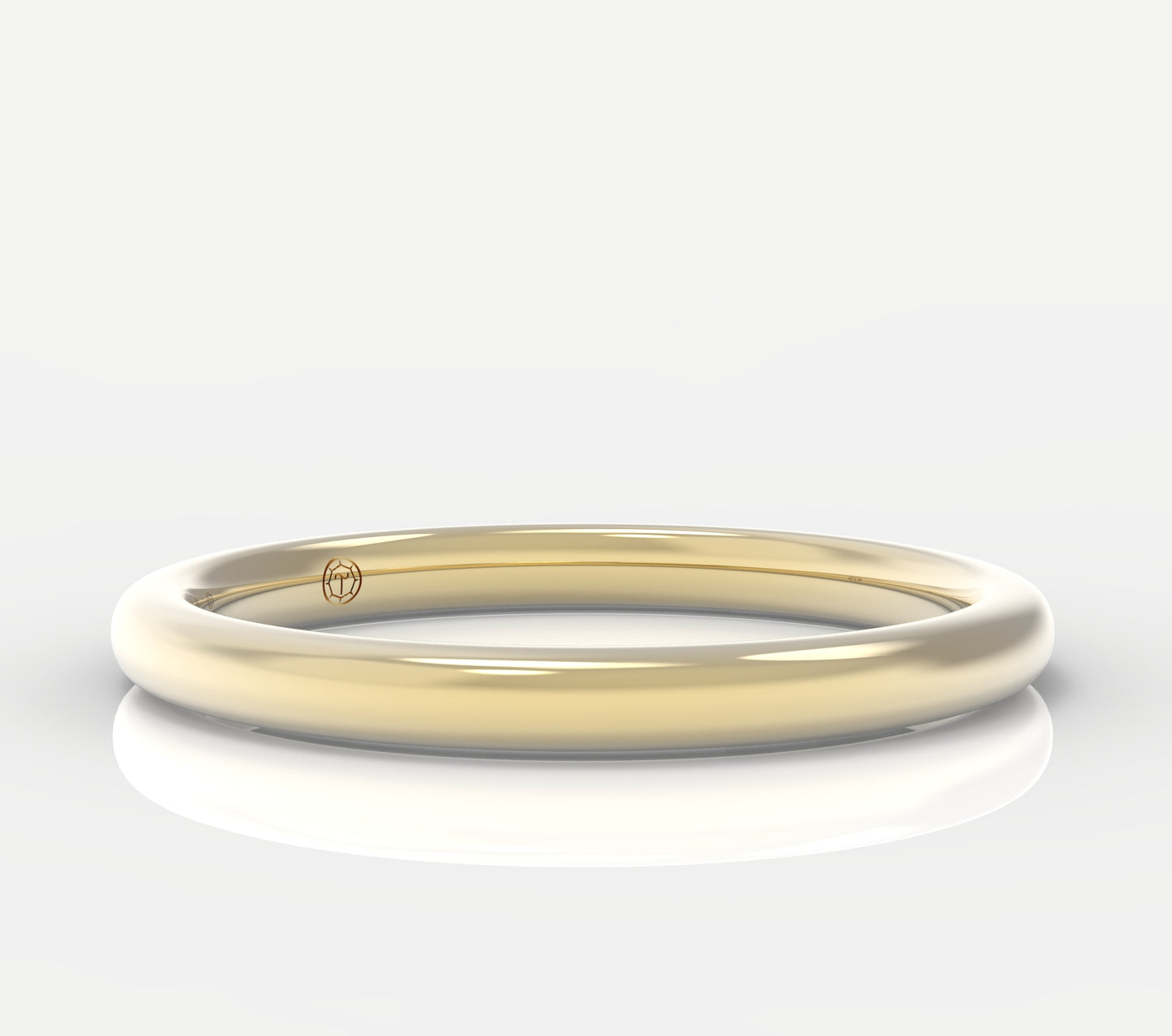 Petite Half Round Wedding Band