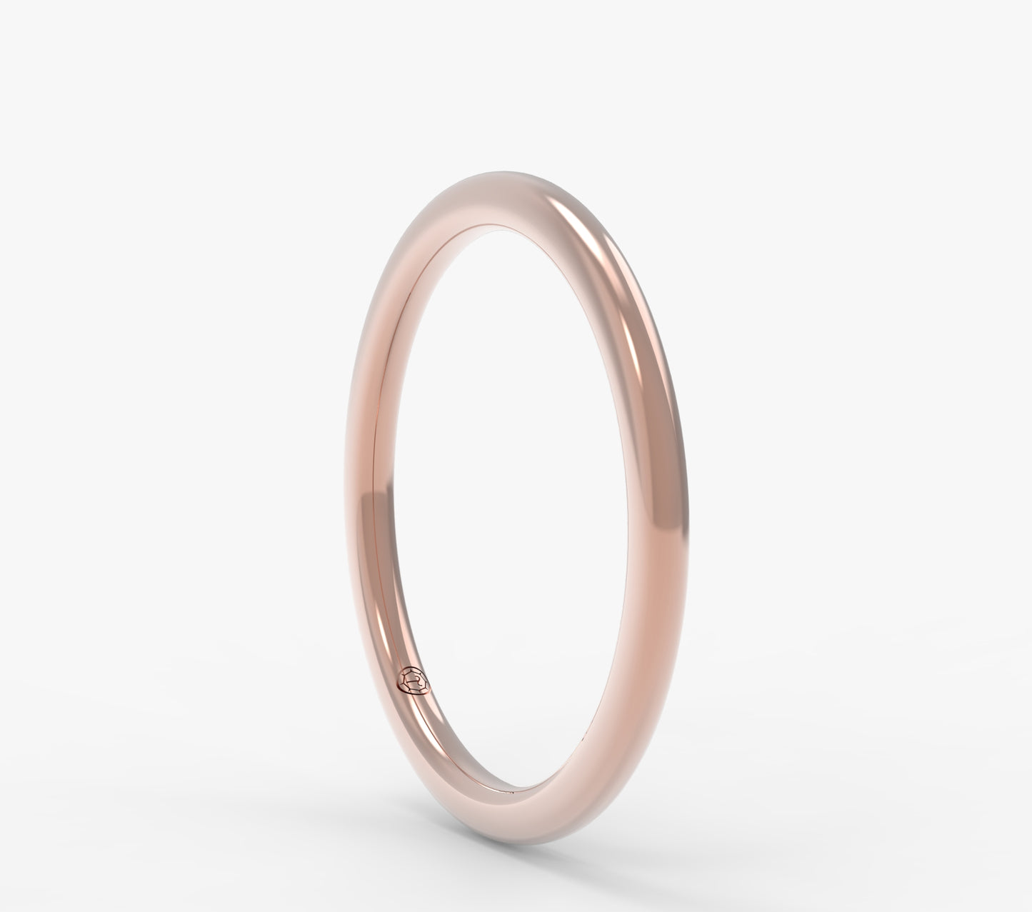 Petite Half Round Wedding Band