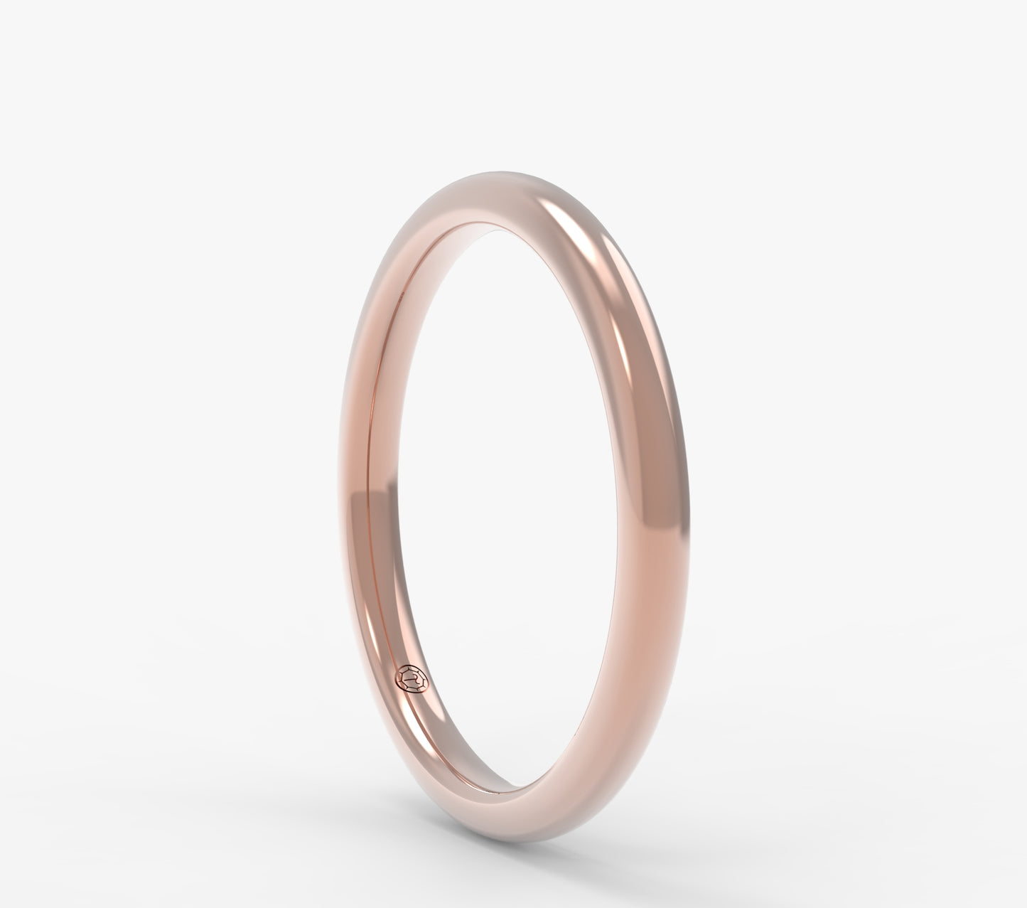 Petite Half Round Wedding Band