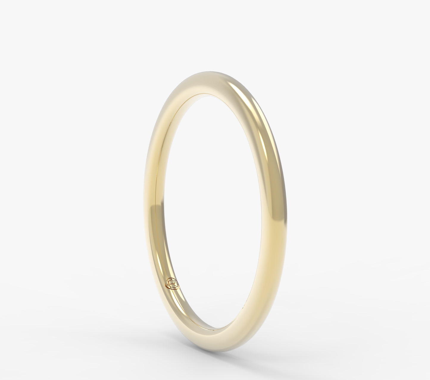 Petite Half Round Wedding Band