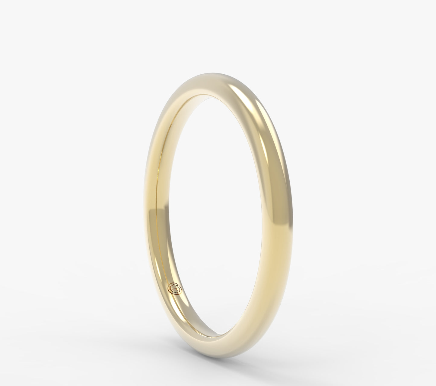 Petite Half Round Wedding Band